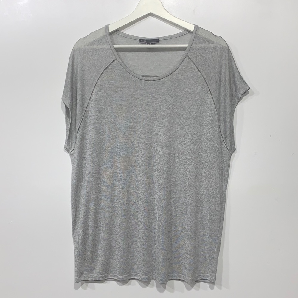 Vince Knit Top Lightweight Sz M Gray - Picture 8 of 10